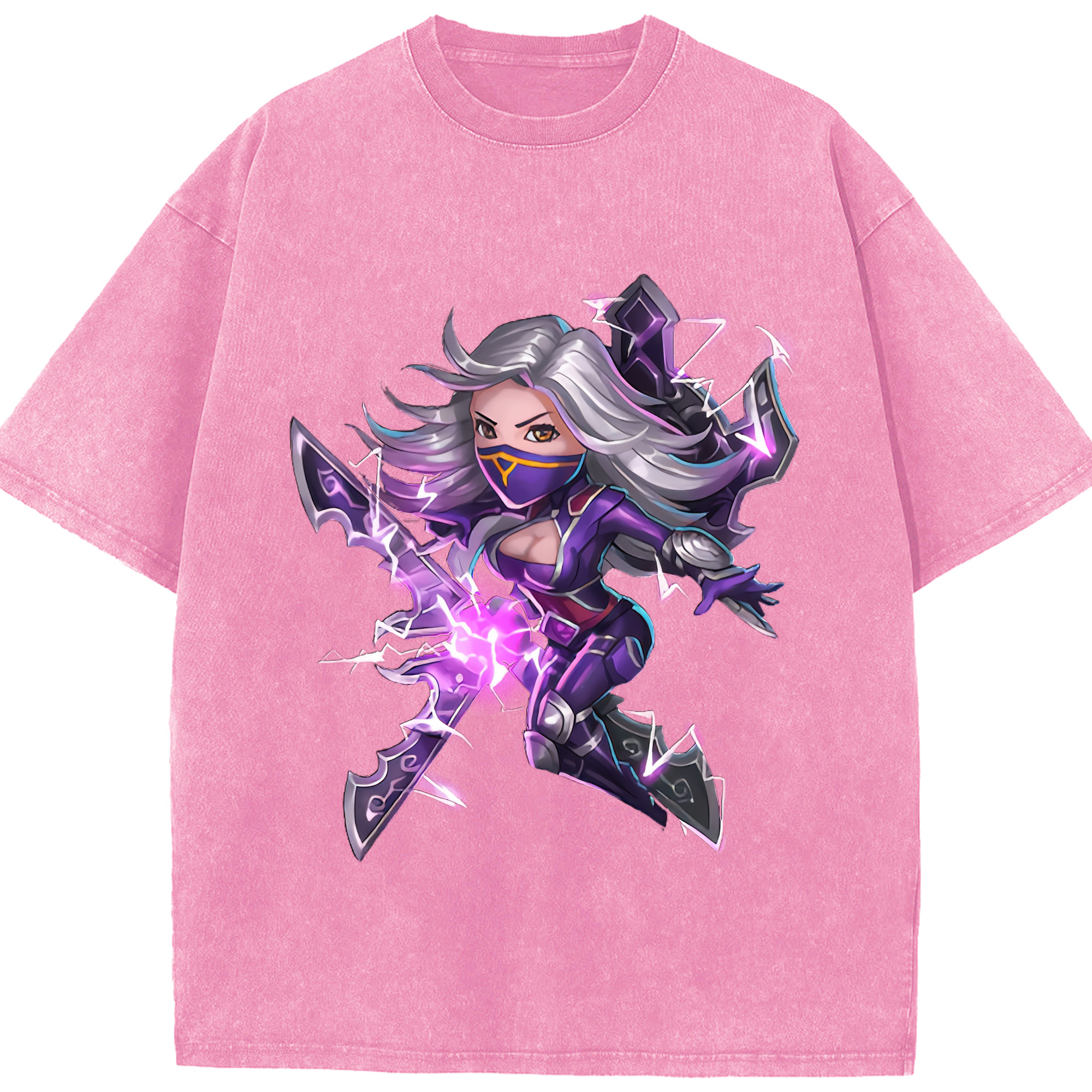リーグ・オブ・レジェンド League of Legends LOL 綿100% ヴィンテージ風 半袖Tシャツ（フロントプリント）